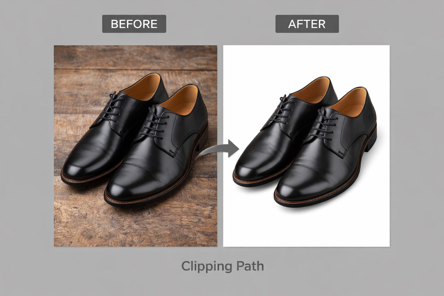 Clipping path before and after image with accurate product cut-out
