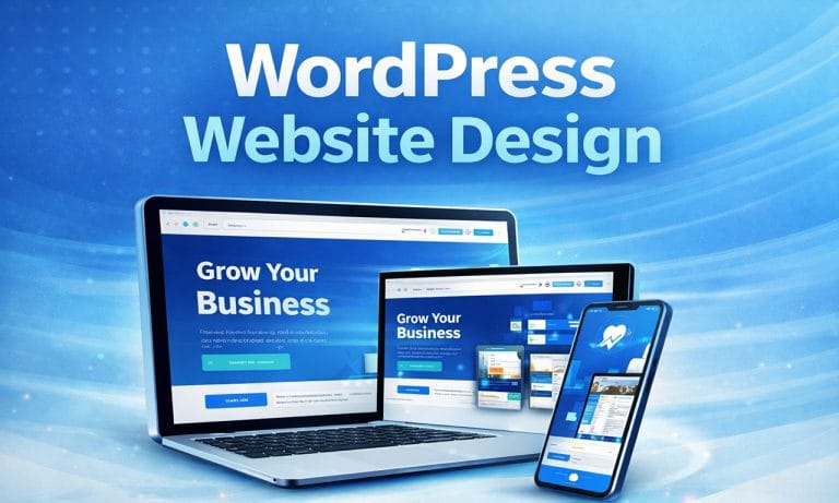 Business blog website design for content marketing and branding