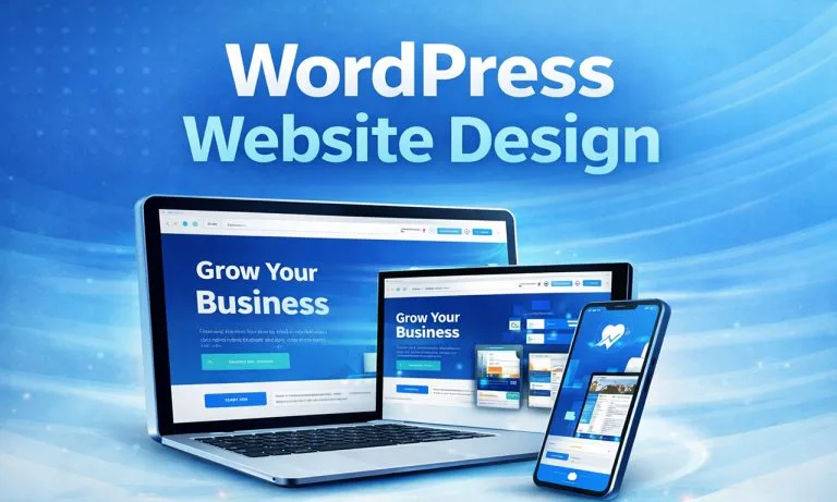 Business blog website design for content marketing and branding