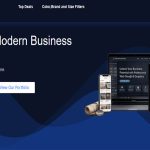 Modern dark blue business website homepage design with responsive layout and professional corporate UI structure