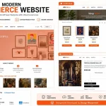 Modern ecommerce website design portfolio project created with WordPress WooCommerce and responsive mobile layout