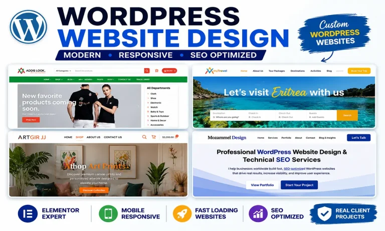 Showcasing modern WordPress website designs