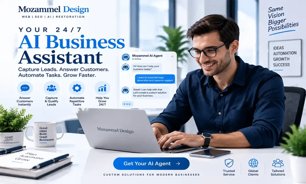 AI Business Assistant helping businesses automate customer support, analyze leads, and improve workflow.